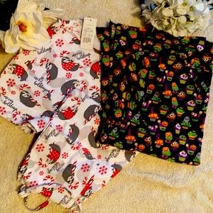 Holiday scrub top bundle